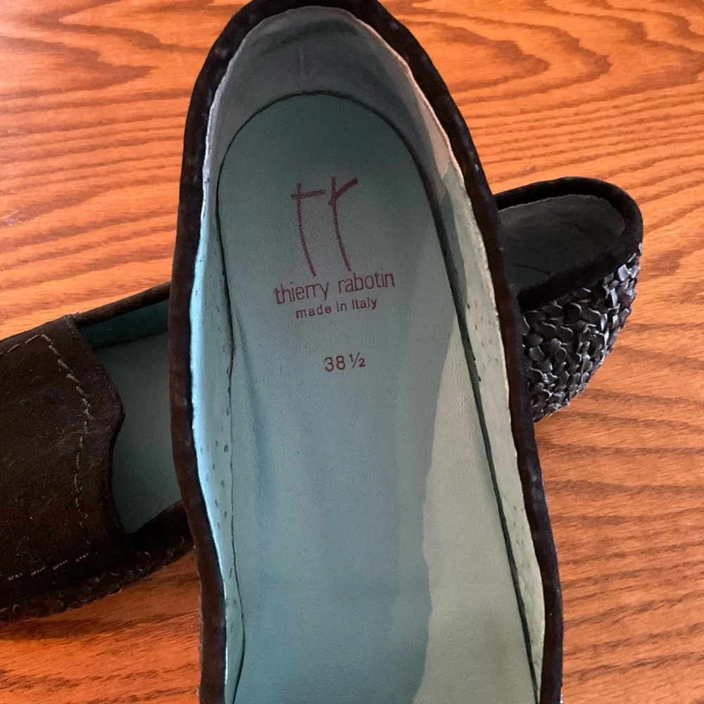 Thierry Rabotin Black Suede/Leather, Sacchetto Technique Loafers, Sz 8.5
